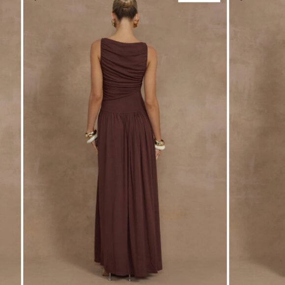 Runaway The Label - Nalla Maxi Dress Brown - Large - New with Tags - Picture 2 of 2